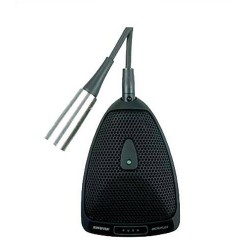 Shure MX392BE/S - Плоский (поверхностный) конденсаторный суперкардиоидный микрофон, черный, крепление провода сквозь стол
